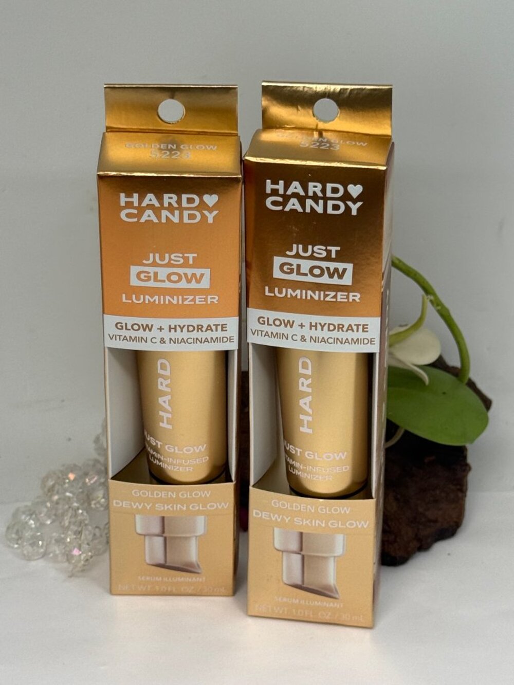 2x Hard Candy Just Glow Luminizer Serum - Golden Glow - 1 oz - New in Box